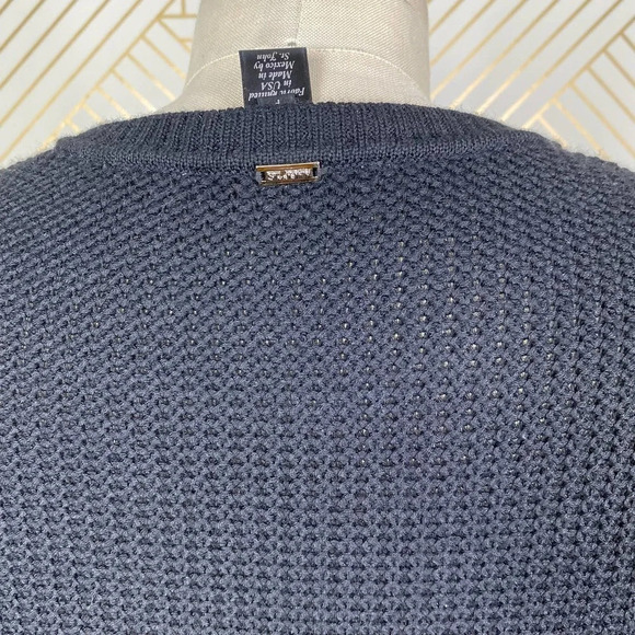 St. John Sport Striped Short Sleeve Sweater in Black & White Size US XS - Picture 7 of 12